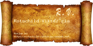 Rotschild Viktória névjegykártya